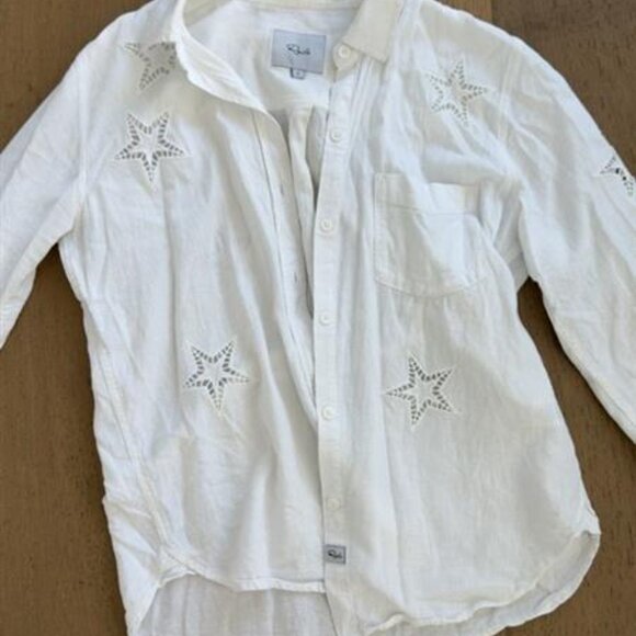 Rails Charli Shirt - White Eyelet Stars - Picture 9 of 9